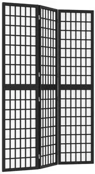 vidaXL 3 Tlg Paravent Japanischer Stil Faltbar 120x170 cm Schwarz 352079
