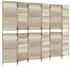vidaXL Paravent 6 Tlg Beige Poly Rattan 365403