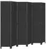 vidaXL 6 Tlg Paravent Schwarz Massivholz Paulownia 358858