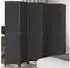 vidaXL 6 Tlg Paravent Schwarz Massivholz Paulownia 358858