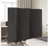 vidaXL 6 Tlg Paravent Schwarz Massivholz Paulownia 358858