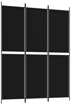 vidaXL 3 Tlg Paravent Schwarz 150x200 cm Stoff 350229