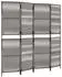 vidaXL Paravent 4 Tlg Braun Poly Rattan 365377