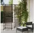 vidaXL Paravent 4 Tlg Braun Poly Rattan 365377