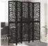 vidaXL 5 Tlg Paravent Schwarz Massivholz Paulownia 358760