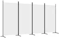 4-tlg. Paravent Wei&szlig; 346x180 Cm Stoff Vidaxl