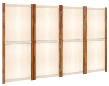 vidaXL 4 Tlg Raumteiler Cremewei&szlig; 280x180 cm 319184