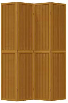 vidaXL 4 Tlg Raumteiler Braun Massivholz Paulownia 358820