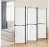 vidaXL 5 Tlg Paravent Weiß 250x180 cm Stoff 350218