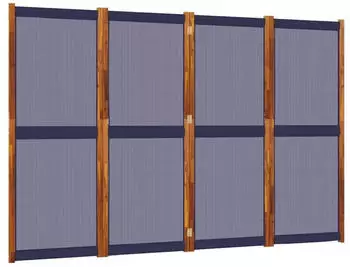 vidaXL 4 Tlg Paravent Dunkelblau 280x180 cm 4003360