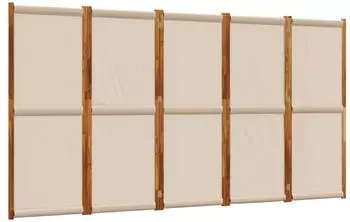 vidaXL 5 Tlg Paravent Taupe 350x180 cm 4003365