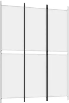 vidaXL 3 Tlg Paravent Wei&szlig; 150x200 cm Stoff 350226