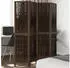 vidaXL 4 Tlg Raumteiler Dunkelbraun Massivholz Paulownia 358658