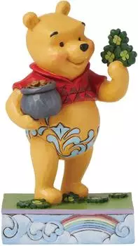 Enesco Disney Traditions Winnie Puuh Figur mit Kleeblättern und goldenem Topf (6016335)