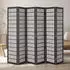 VEVOR Paravent japanischer Stil, 6-teilig, faltbar, schwarz (SS-001-6P-BL)