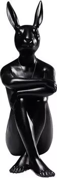 KARE Deko Figur Gangster Rabbit Schwarz