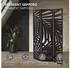 ML-Design Paravent 3-Tlg Sapporo Schwarz 170x121cm aus Paulownienholz