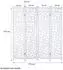 Homestyle4u 4-tlg. Paravent in Weiß 173x175 cm 1056