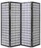 Homestyle4u 4-tlg. Paravent in Schwarz 176x175 cm 164