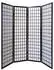 Homestyle4u 4-tlg. Paravent in Schwarz 176x175 cm 164