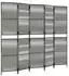 vidaXL Paravent 5 Tlg Grau Poly Rattan 365398