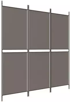 vidaXL 3 Tlg Paravent Anthrazit 150x220 cm Stoff 350244