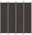vidaXL 4 Tlg Paravent Braun 200x220 cm Stoff 350199