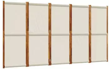 vidaXL 5 Tlg Paravent Hellgrau 350x180 cm 4003357
