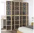 vidaXL 6 Tlg Raumteiler Braun und Schwarz Massivholz Paulownia 358812