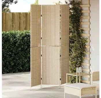 vidaXL Raumteiler Beige 147 x 180 cm Poly-Rattan 42003671