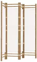 vidaXL 4-tlg. Paravent Faltbar 160 cm Bambus und Canvas