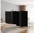 vidaXL 5 Tlg Paravent Schwarz 433x180 cm Stoff 350269