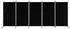 vidaXL 5 Tlg Paravent Schwarz 433x180 cm Stoff 350269