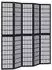 vidaXL 5 Tlg Paravent Schwarz Massivholz Paulownia 358776