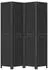 vidaXL 4 Tlg Paravent Schwarz Massivholz Paulownia 358851