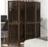 vidaXL 4 Tlg Raumteiler Dunkelbraun Massivholz Paulownia 358657