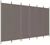 vidaXL 6-tlg. Paravent Anthrazit 300x200 cm Stoff