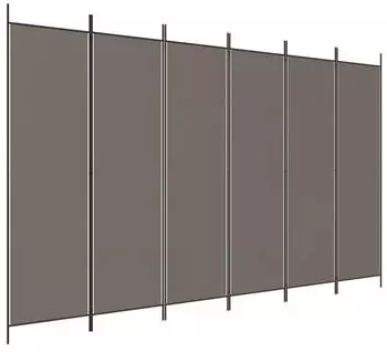vidaXL 6 Tlg Paravent Anthrazit 300x200 cm Stoff 350192