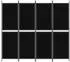 vidaXL 4 Tlg Paravent Schwarz 200x180 cm Stoff 350217