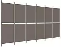 Vidaxl 6-panel Room Divider Anthracite 300x200 Cm Fabric