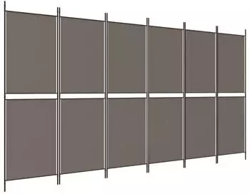 vidaXL 6 Tlg Paravent Anthrazit 300x200 cm Stoff 350240