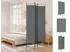 vidaXL 3 Tlg Paravent Anthrazit 120x220 cm Stoff 350164