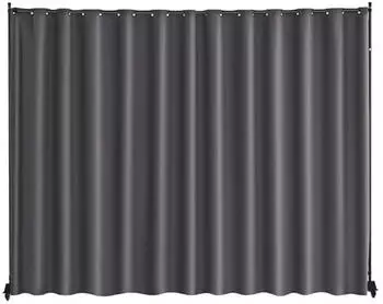 VEVOR Trennwand Paravent Stoff rollbar 308,5x245,5cm grau (CLDMFGSH03)