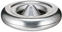 PROREGAL Feuerl&ouml;schender Tischaschenbecher aus Aluminium | Hx&Oslash; 6x25cm | Silber