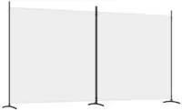 vidaXL 2-tlg. Paravent Wei&szlig; 348x180 cm Stoff