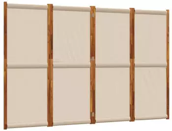 vidaXL 4 Tlg Paravent Taupe 280x180 cm 4003364