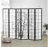 Homestyle4u 6-tlg. Paravent in Schwarz 264x179 cm 288