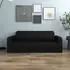 vidaXL Stretch Sofahusse 2-Sitzer Schwarz Polyester-Jersey