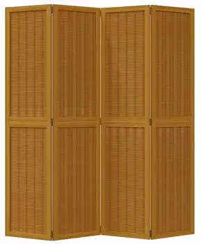 vidaXL 4 Tlg Raumteiler Braun Massivholz Paulownia 358818