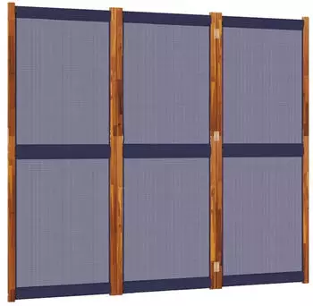 vidaXL 3 Tlg Paravent Dunkelblau 210x180 cm 4003359